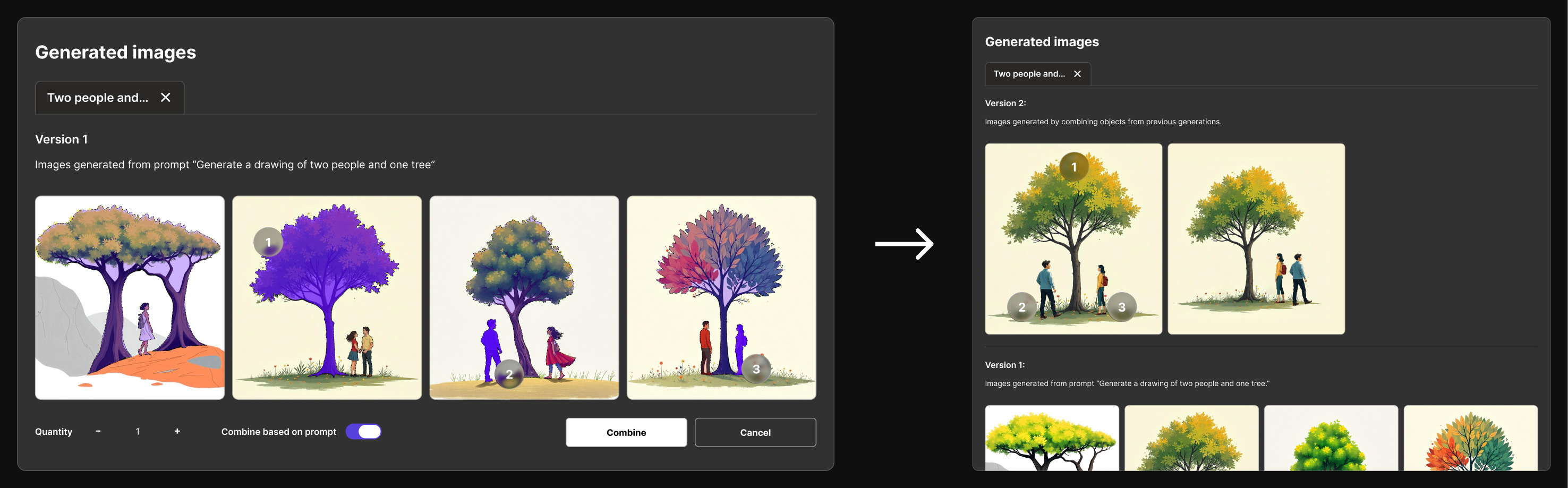 Combine Elements feature
